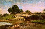 Charles Francois Daubigny The Flood Gate at Optevoz oil painting